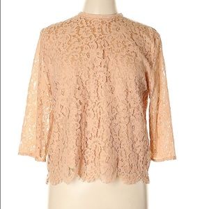 PRICE DROP!! H&M off-pink lace top sz 10 ✨